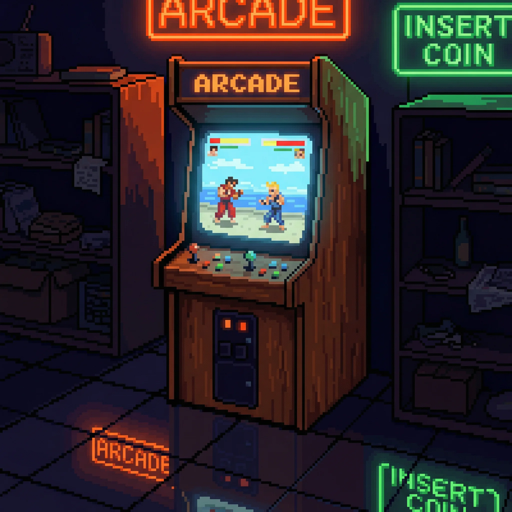 像素艺术作品：怀旧街机厅 - 金沙娱乐城 社区创作